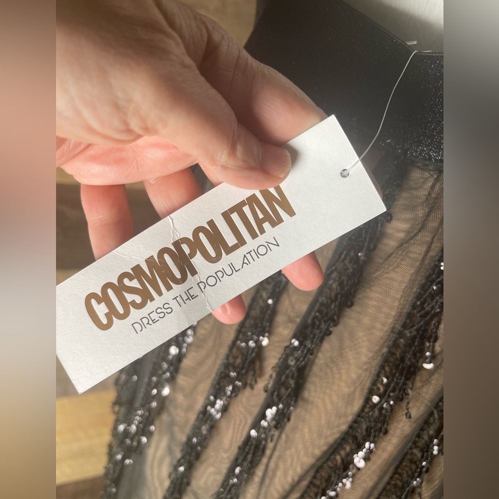 COSMOPOLITAN x Dress the Population Rihanna Fringe Babydoll Mini Dress, Size XL - Picture 6 of 15